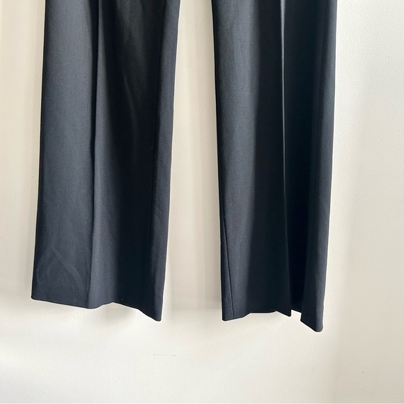 Vintage Escada Black Wide Leg Wool Blend Pants Size 40 - Picture 2 of 6